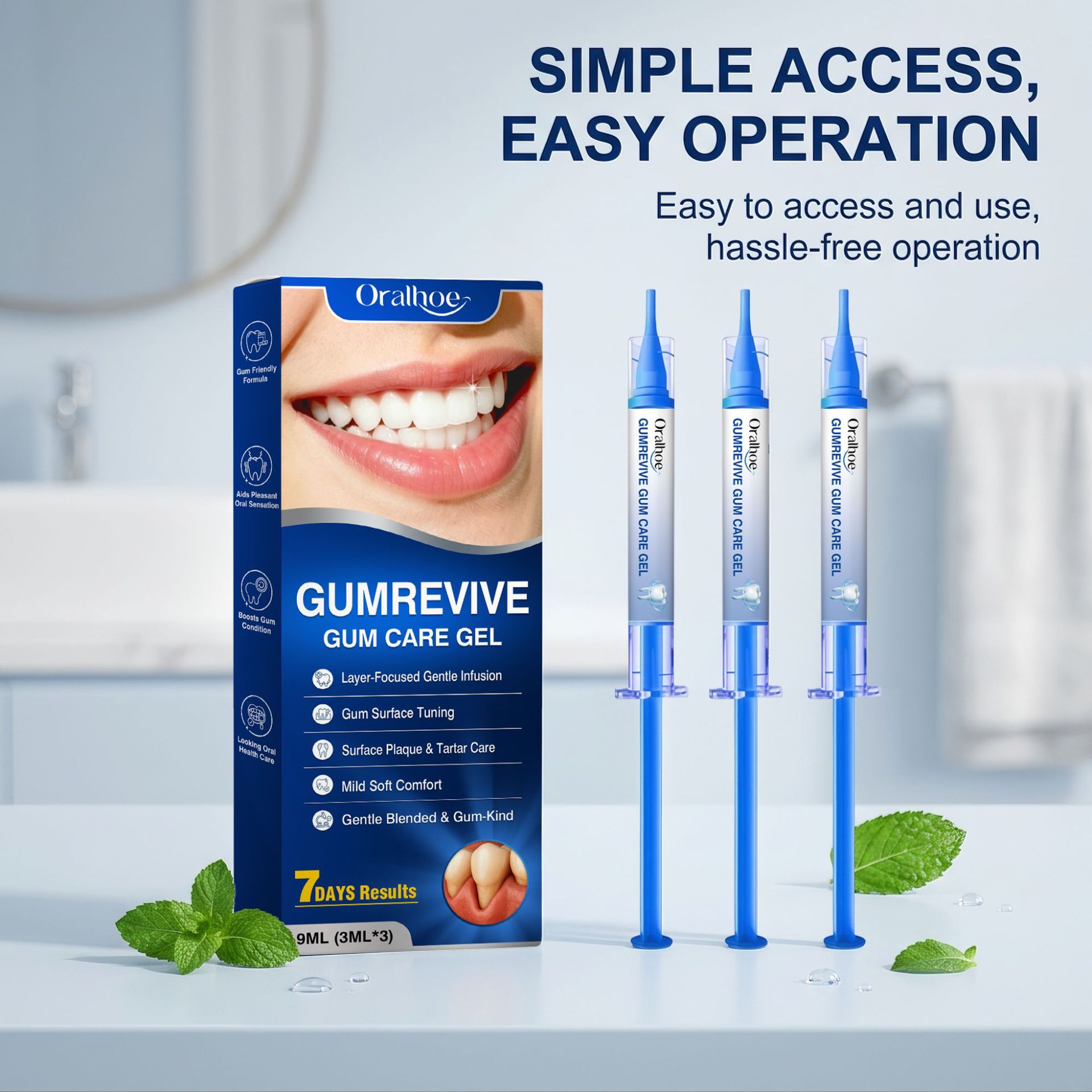 Teeth Whitening Gel Syringes - Oralhoe Gum Care Gel 3Pcs Syringe