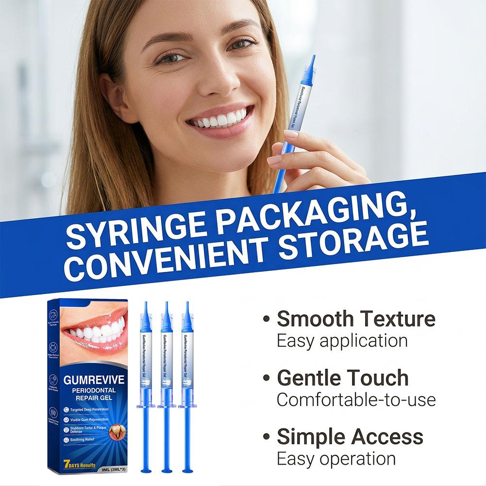 Teeth Whitening Gel Syringes - Gum Periodontal Repair Gel Syringe Tartar
