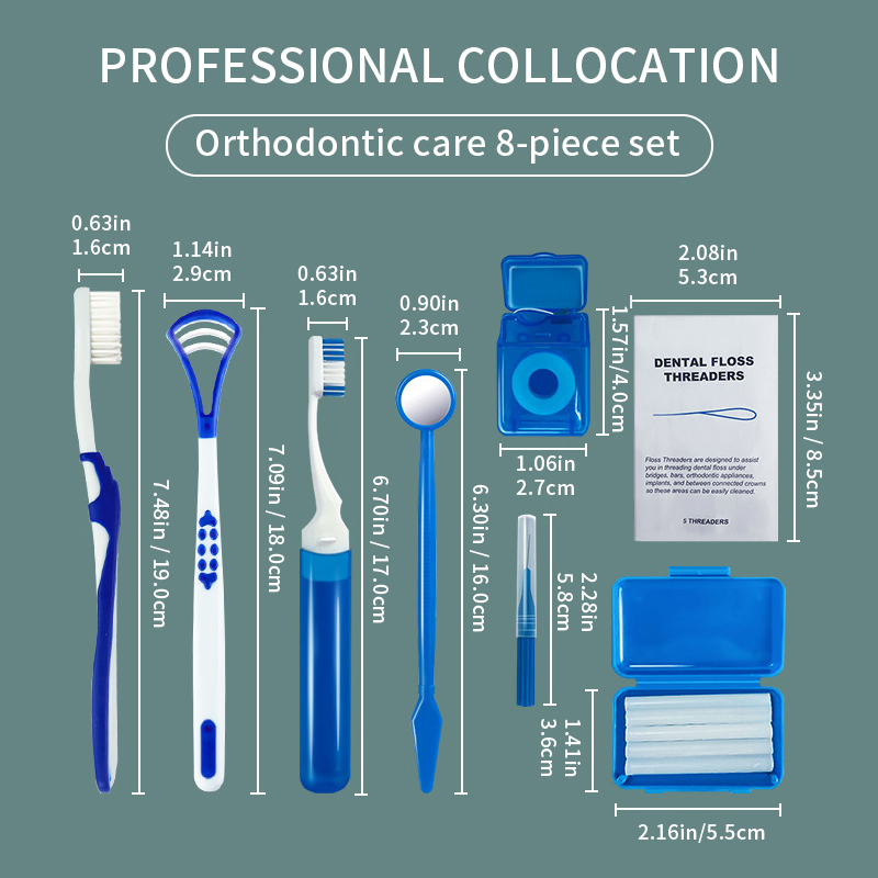 8Pcs Orthodontic Dental Care B - Teeth Whitening With Braces ulasan dan harga