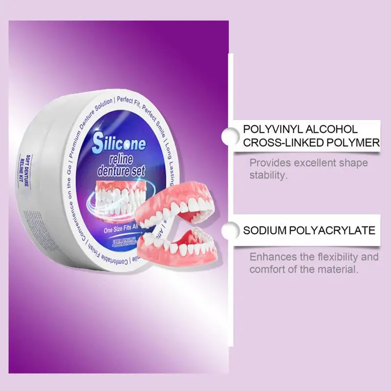 Silicone Denture Set Fit Tempo - Teeth Whitening With Braces ulasan dan harga