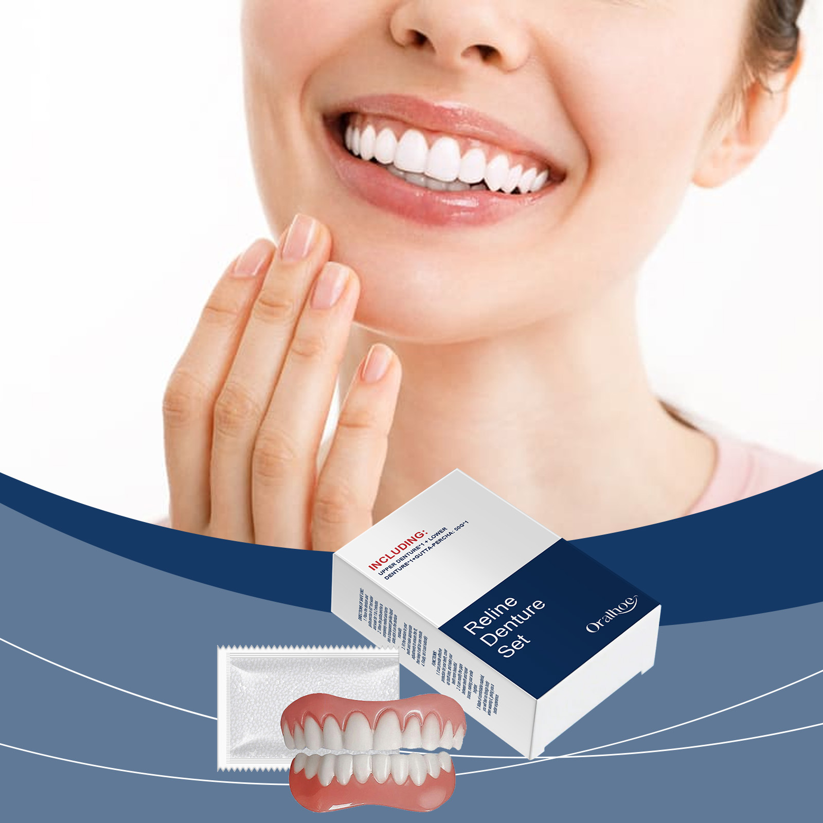 False Teeth Dentures Temporary - Teeth Whitening With Braces ulasan dan harga