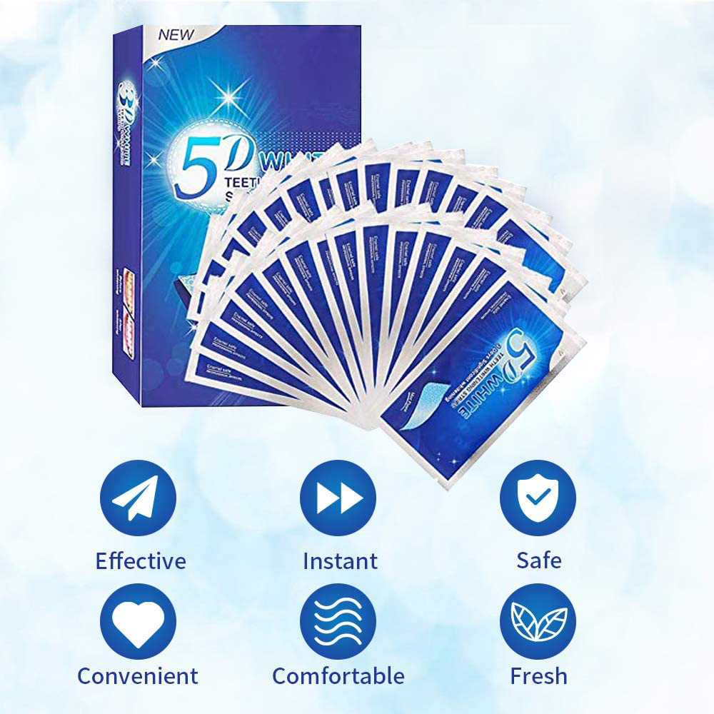 5D White Teeth Whitening Strip - Teeth Whitening Essence ulasan dan harga