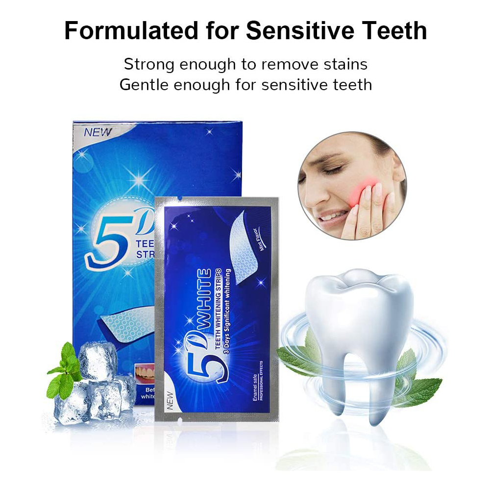 5D White Teeth Whitening Strip - Teeth Whitening Essence ulasan dan harga