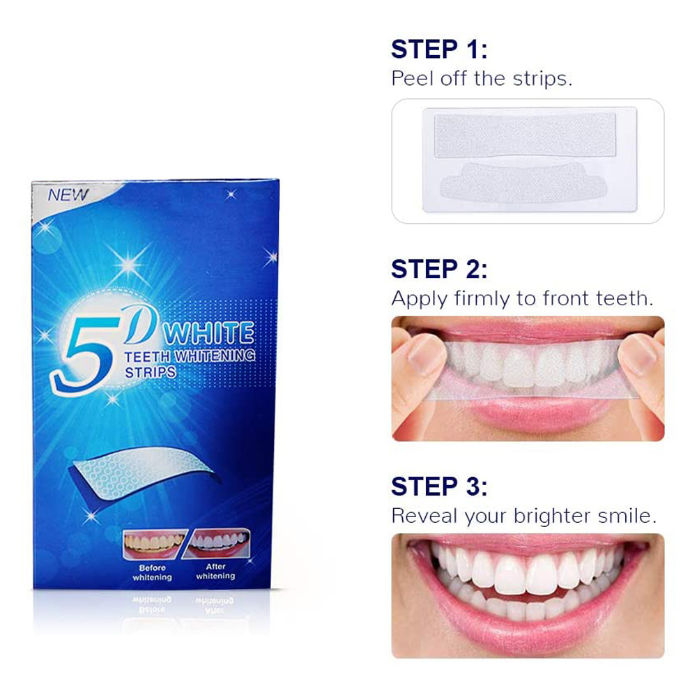 5D White Teeth Whitening Strip - Teeth Whitening Essence ulasan dan harga