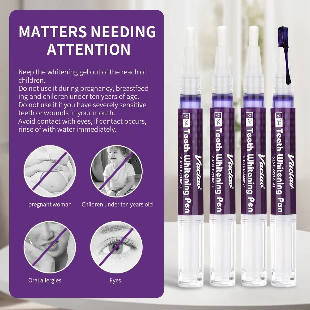 Vaclav V34 Purple Teeth Whiten - Teeth Whitening Essence ulasan dan harga