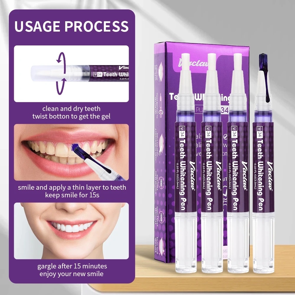 Vaclav V34 Purple Teeth Whiten - Teeth Whitening Essence ulasan dan harga