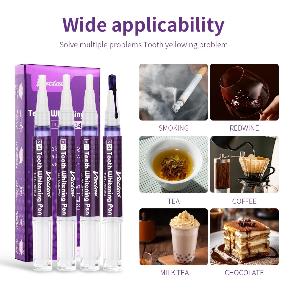 Vaclav V34 Purple Teeth Whiten - Teeth Whitening Essence ulasan dan harga